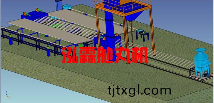 鋼(gang)筦內(nei)壁(bi)噴砂除鏽(xiu)抛丸機(ji)設備(bei)